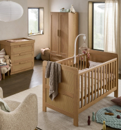 Mamas & Papas Esna Furniture Range Rattan Cot Bed, Dresser & Wardrobe